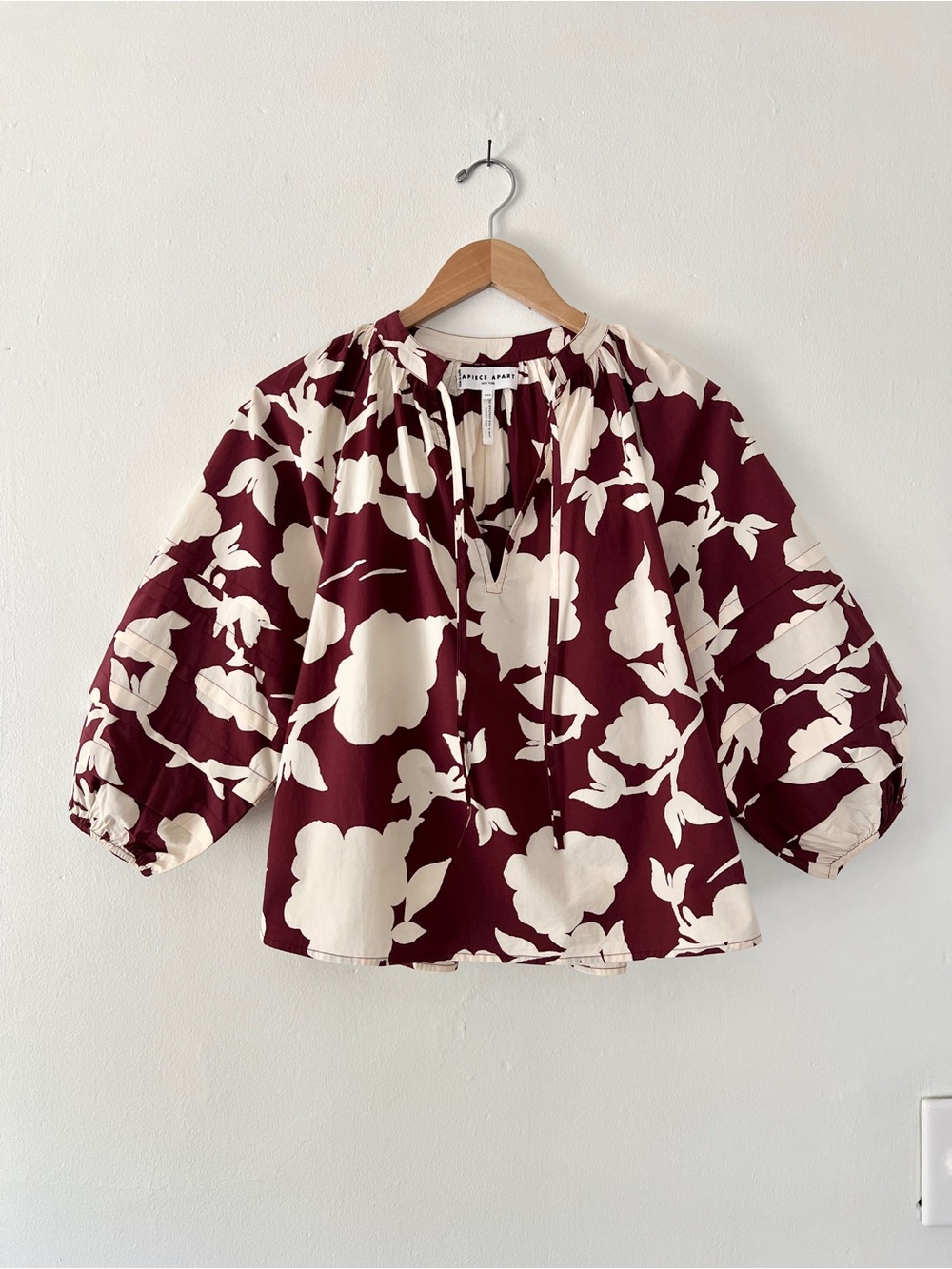Apiece Apart NWT XXS Tule Top Paz Floral Fig